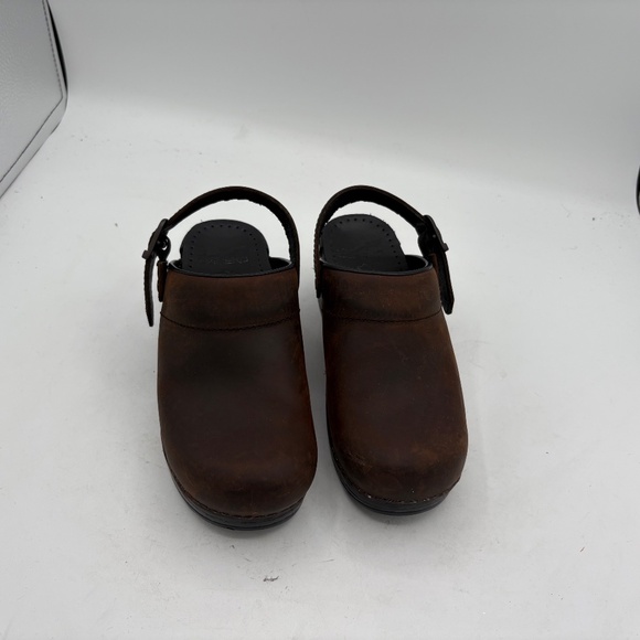 Dansko Mules Women Size 4.5-5 US 35 EU Brown Oil Ingrid Antique Comfort Shoes - Picture 6 of 14